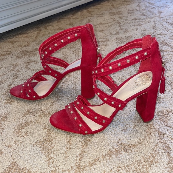 Vince Camuto Red Stud Heels - Picture 2 of 3